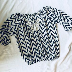Dressy chevron top